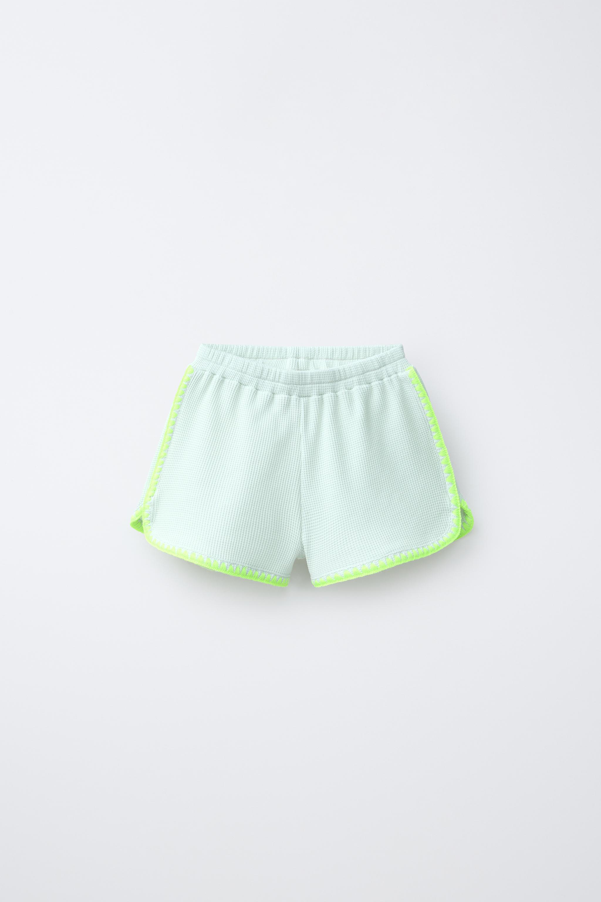 SHORT WAFFLE CONTRASTE FLUO